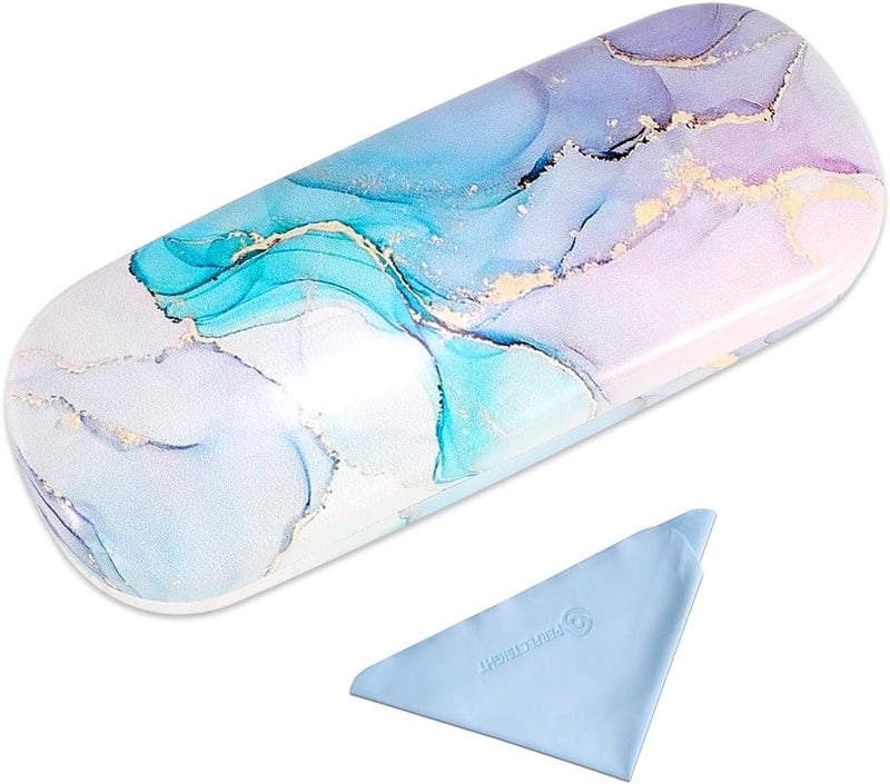 PERFECTSIGHT Store Hard Shell Eyeglasses Case, PU Leather Protective Glasses Case, Cute Eyeglass Case for Women Men Girls - Image 1
